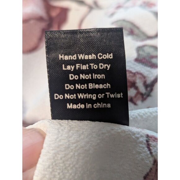 Pol Peasant Blouse Women's Sz S Lace Shawl Floral Cottagecore Feminine Flowy - Picture 9 of 11